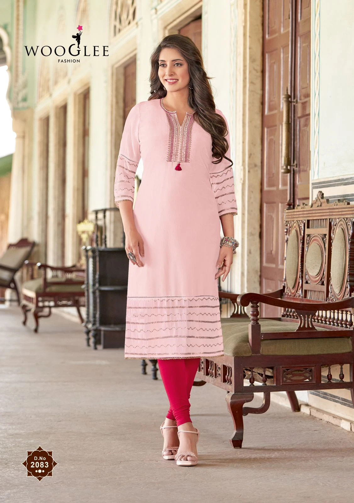 Wooglee Barbella Vol 12 Heavy Rayon Wholesale Fancy Kurtis Catalog — Wholesale Kurtis, Wooglee wholesale from Surat — view 5